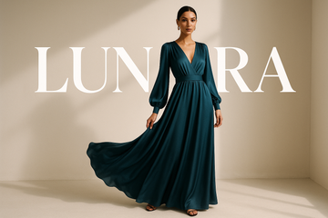 LUNARA with a maxi dress